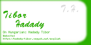 tibor hadady business card